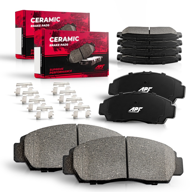 APF Full Ceramic Carbon Fiber Brake Pads Set for 2012-2012 Honda Civic