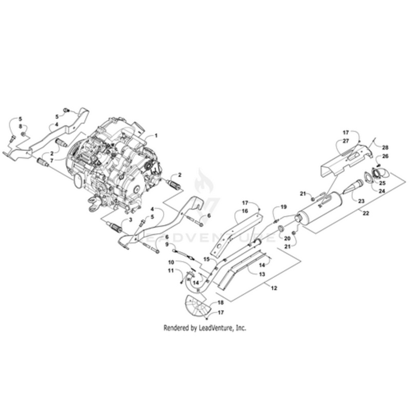 Engine Bracket – Left Black by Arctic Cat