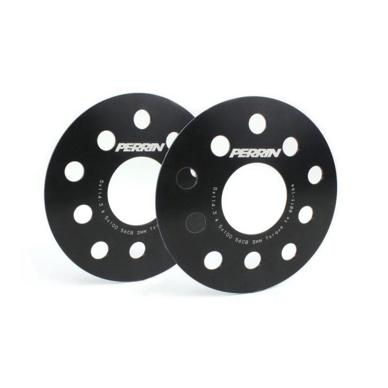 Perrin Subaru 3MM Subaru Wheel Spacers w/ 56mm Hubs | perPSP-WHL-103BK