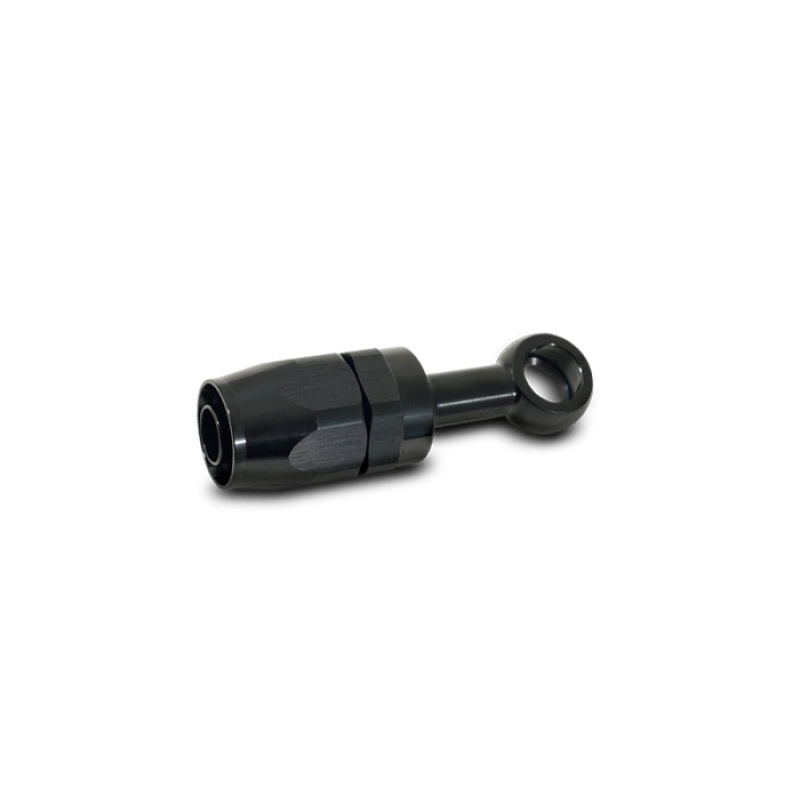 Vibrant -8AN Banjo Hose End Fitting for use with M14 or 9/16in Banjo Bolt – Aluminum Black