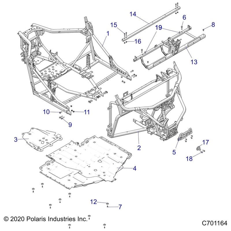 Weld-Frame,Front,2 Pc,Abs,Blk by Polaris