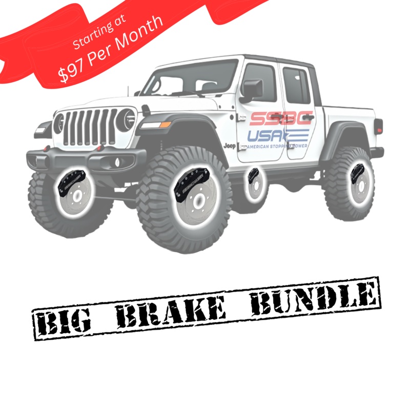 American Made 4 Wheel Moab Direct Fit Billet Aluminum Big Brake Bundle. A434-1011BLK-BBB