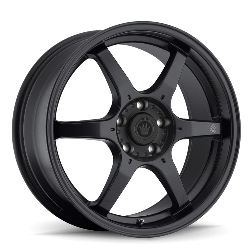 Konig Backbone 16×7 5×114.3 ET40 Matte Black Milling Logo on Spoke