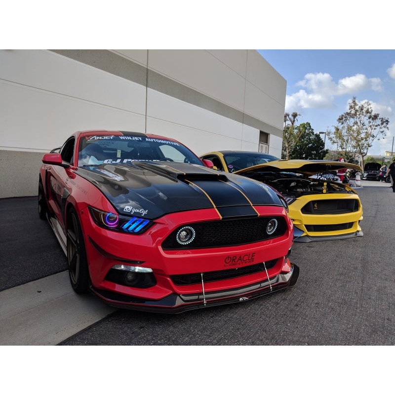 Oracle 15-17 Ford Mustang Dynamic RGB+A Pre-Assembled Headlights – Black Edition – SEE WARRANTY