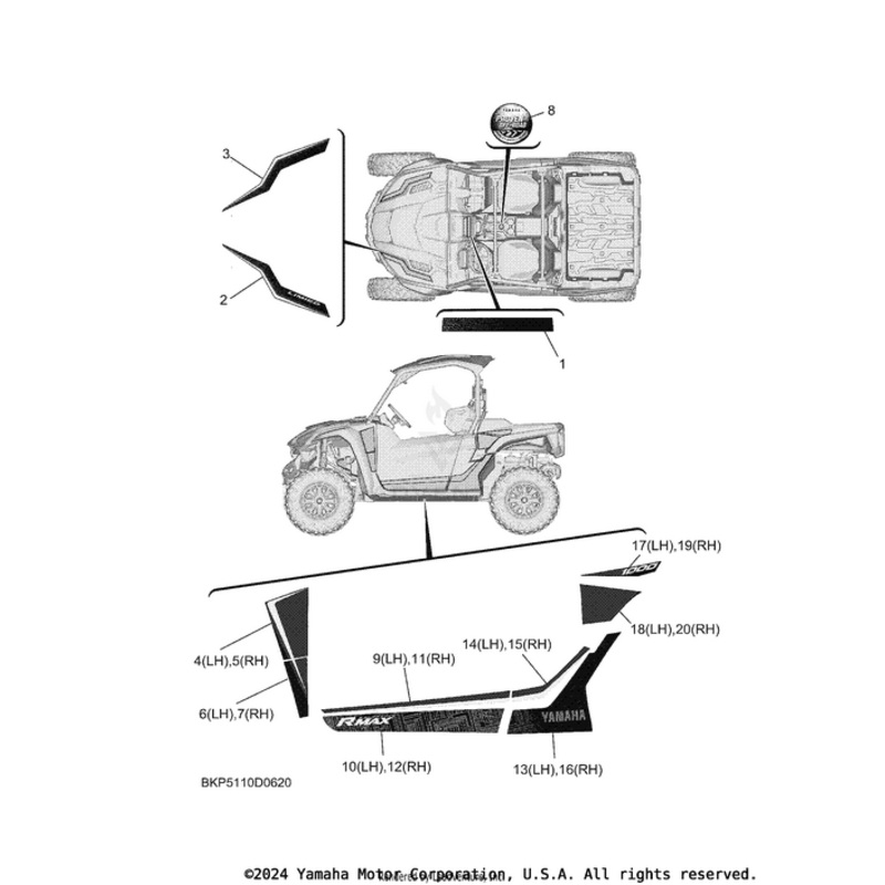 Rear Graphic (LH) by Yamaha