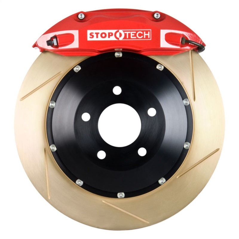 StopTech 02-06 Mini Cooper/Cooper S (No JCW) Front BBK w/Red ST-40 Calipers Slotted Zinc 328x28mm R