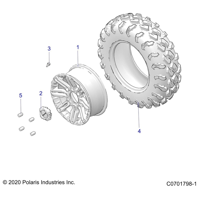 Tire, Front, 27 X 9 R14 by Polaris