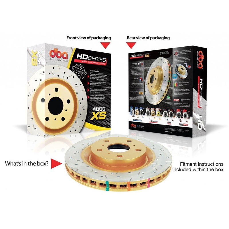 DBA 06+ BMW 335d/335i E90/91/92 Rear Drilled & Slotted 4000 Series Rotor