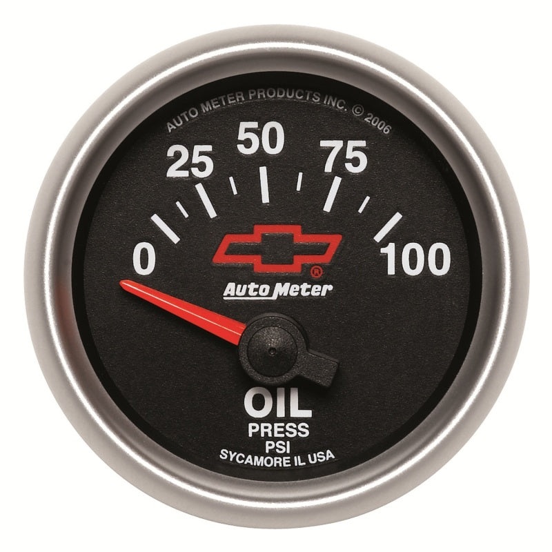 Autometer Oil Pressure 2-1/16, 0-100 PSI – Red Bowtie
