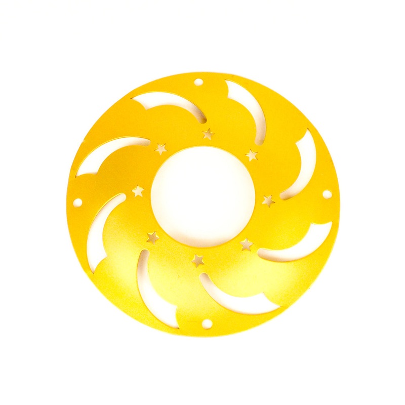 Close Out! Aluminum Flywheel Screen Gold with Slots & Stars