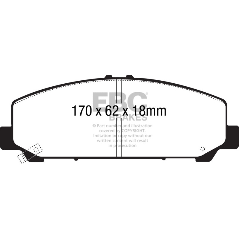 EBC 06-07 Infiniti QX56 5.6 (Akebono) Greenstuff Front Brake Pads