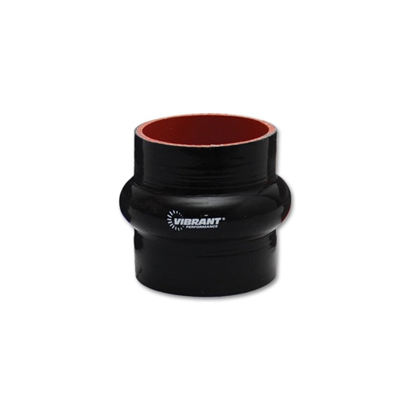 Vibrant 4 Ply Reinforced Silicone Hump Hose Connector – 2.5in I.D. x 3in long (BLACK)