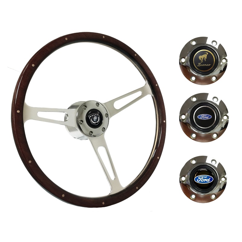 1978-91 Ford Bronco Steering Wheel Kit | Deluxe Espresso Wood | ST3553A