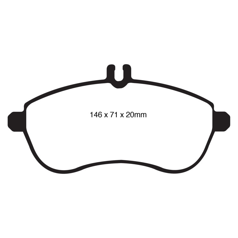 EBC 12-14 Mercedes-Benz C250 (W204) 1.8 Turbo Redstuff Front Brake Pads