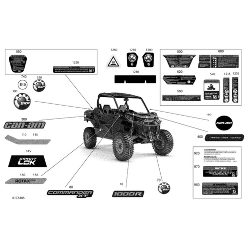 Timeless Black, Decal “Commander XTP” by Can-Am