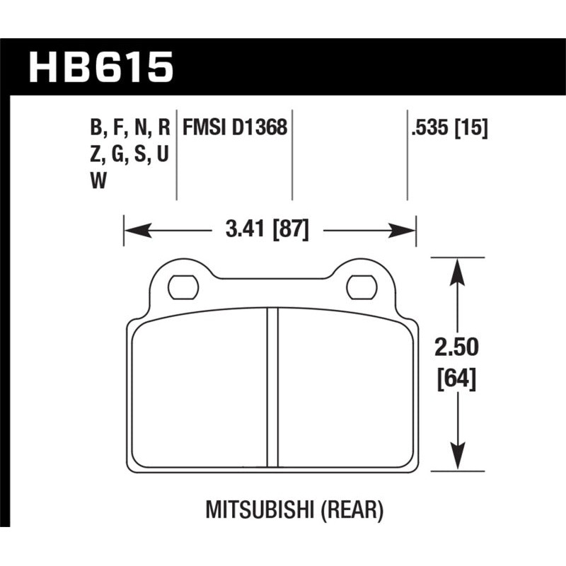 Hawk EVO X HP+ Street Rear Brake Pads