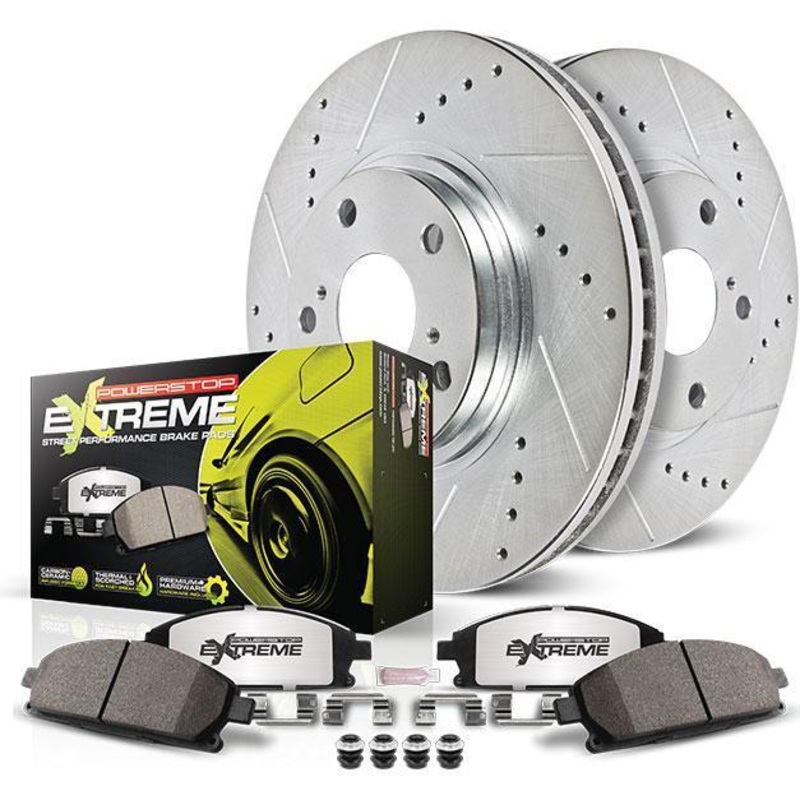Power Stop Z26 Street Warrior Brake Kit – Rear | 2015-2021 VW Golf R & GTI Mk7 w/ Performance Brakes (K4628-26)