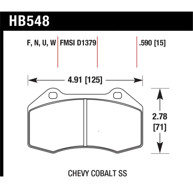 Hawk HPS 5.0 Street Front Brake Pads Mazda MX-5 Miata 2020 | HB548B.510