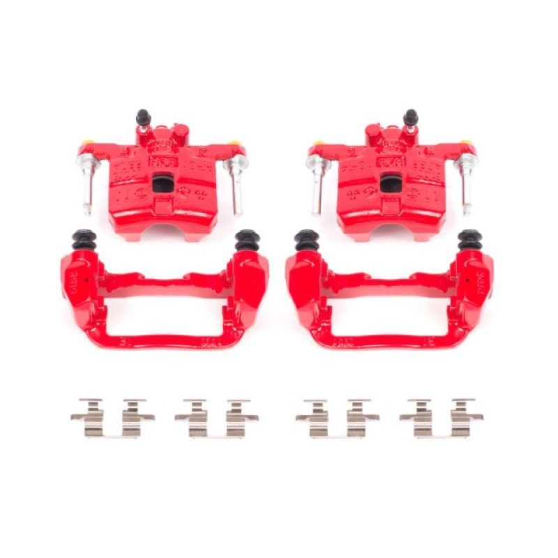 Power Stop 98-03 Subaru Forester Rear Red Calipers w/Brackets – Pair
