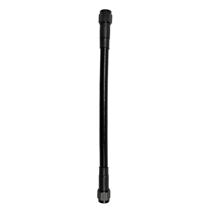 Fragola -6AN Ext Black PTFE Hose Assembly Straight x Straight 24in