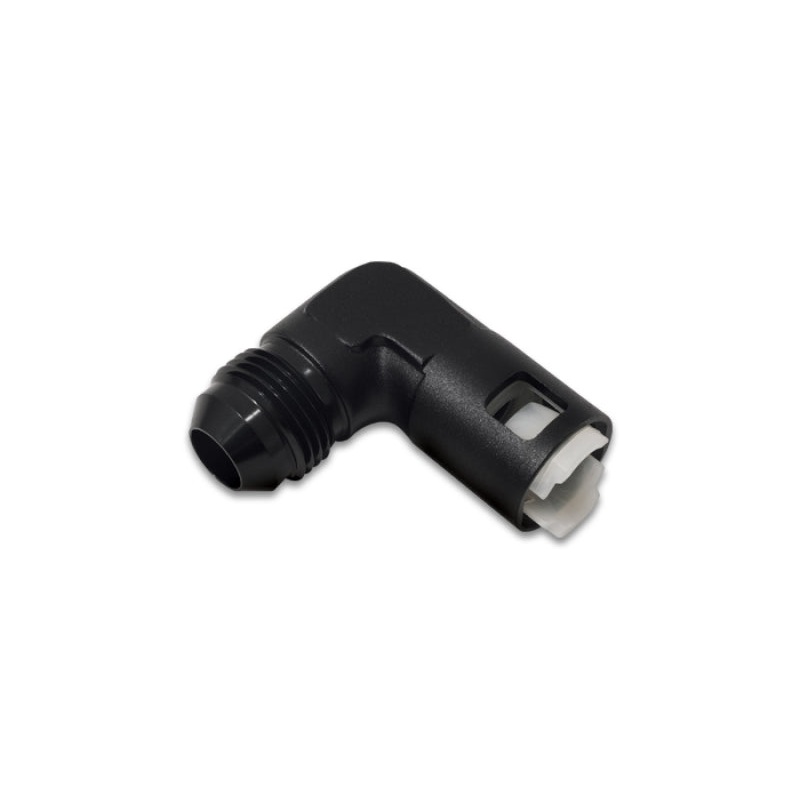 Vibrant 90 Degree Aluminum AN to Female Quick Connect -8AN – 0.375in Hose Size