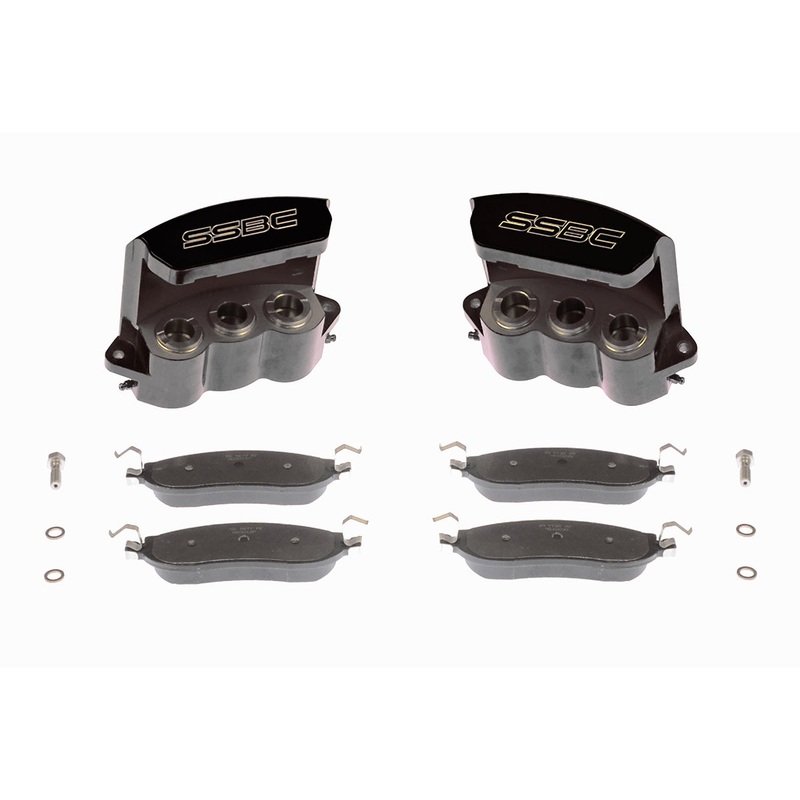 American Made Tri-Power 3 Piston Direct Fit Billet Aluminum Rear Caliper Upgrade Kit. Black A193-5BK