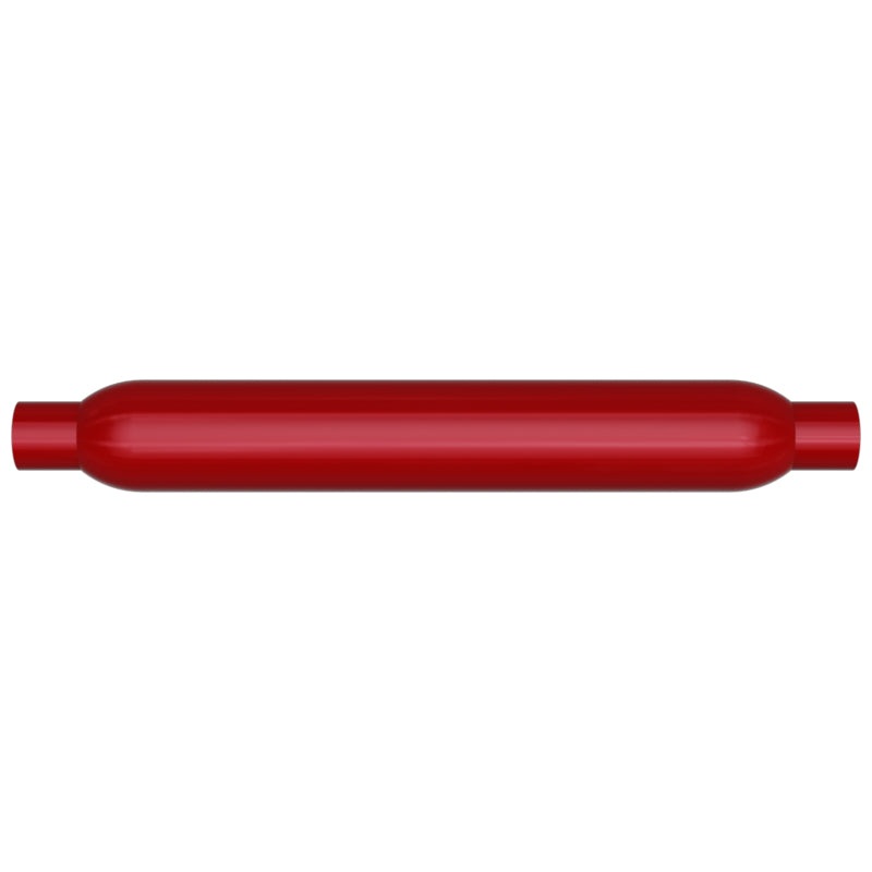 MagnaFlow Muffler Red Pack Series Glasspack 3.5in Rd 18in Body Length 2.25in/2.25in Inlet/Outlet