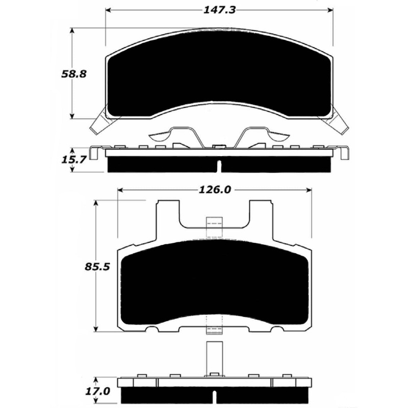 Porterfield Brake Pads for 1993 CHEVROLET C2500 2WD 13″ Rear Drum