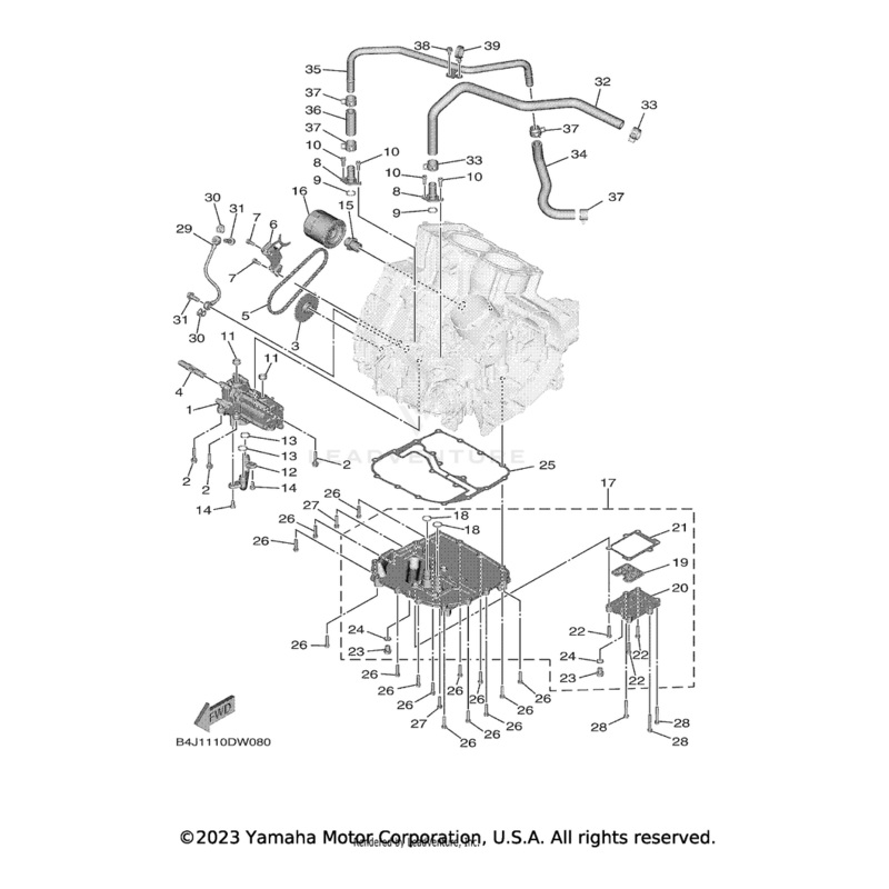 Strainer Cover Assembly by Yamaha