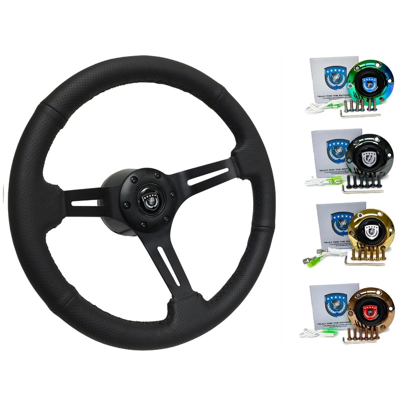 1994-98 Porsche 911 (993) Steering Wheel Kit | Perforated Black Leather | ST3586BLK