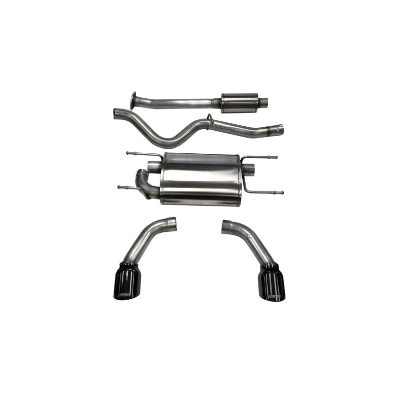 Corsa 2012-2020 Scion FRS / Subaru BRZ Black Tip Sport Cat-Back Exhaust