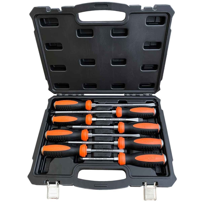 SP Tools USA – 8PC TANG-THRU SCREWDRIVER SET