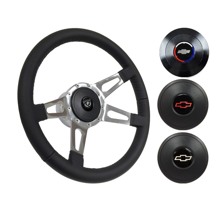 1962-68 Chevy Nova Steering Wheel Kit | Black Leather | ST3070