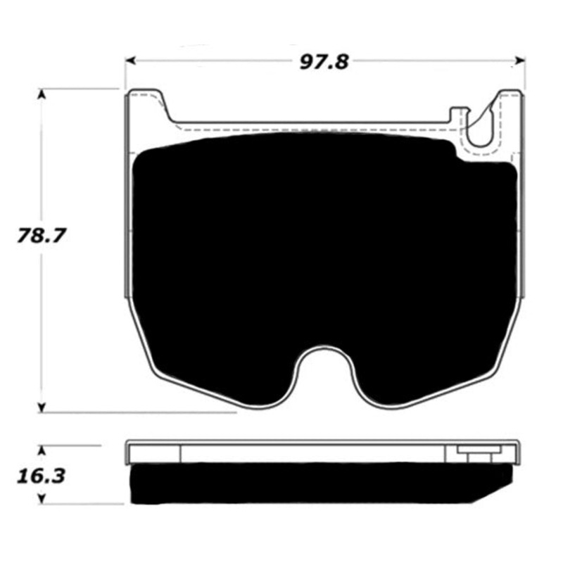 Porterfield Brake Pads for 2008 MERCEDES-BENZ SL55 AMG w/8piston Front Caliper