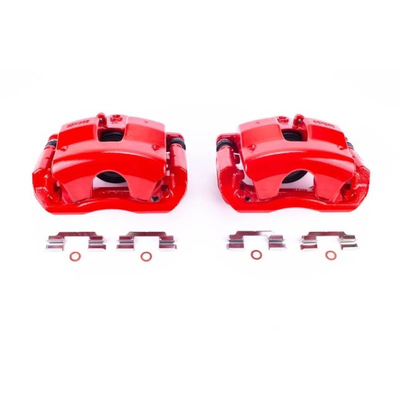 Power Stop 09-12 Mercedes-Benz C300 Front Red Calipers w/Brackets – Pair