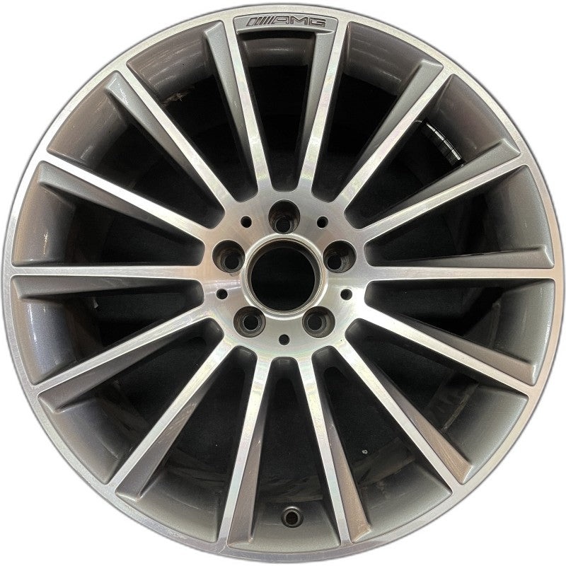 19″ MERCEDES C-CLASS 16 205 Type Sdn C450 19×8.5 14 spoke gray accents Original OEM Wheel Rim