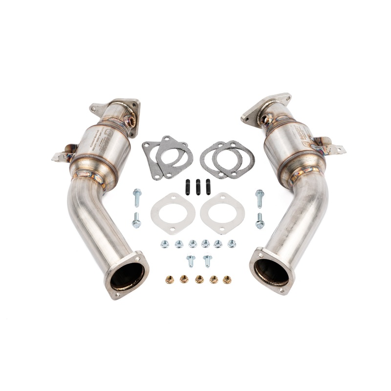 AMS Performance VR30DDTT Street Lower Downpipes w/GESI Catalytic Converter