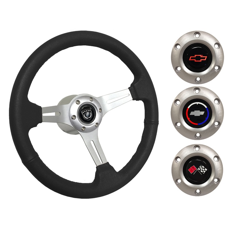 1969-87 El Camino Steering Wheel Kit | Black Leather | ST3014BLK