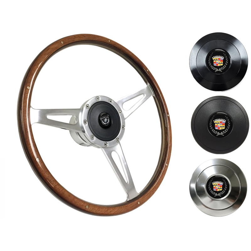 1969-89 Cadillac Telescopic Steering Wheel Kit | Deluxe Walnut Wood | ST3053