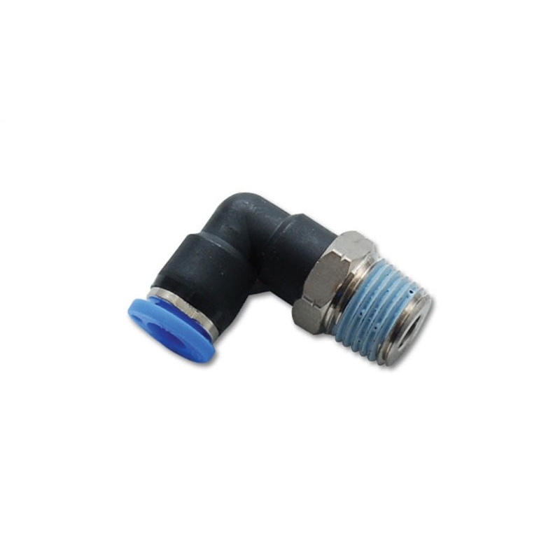 Vibrant Male Elbow Pneumatic Vacuum Fitting (3/8in NPT Thread) – for use with 1/4in (6mm) OD tubing