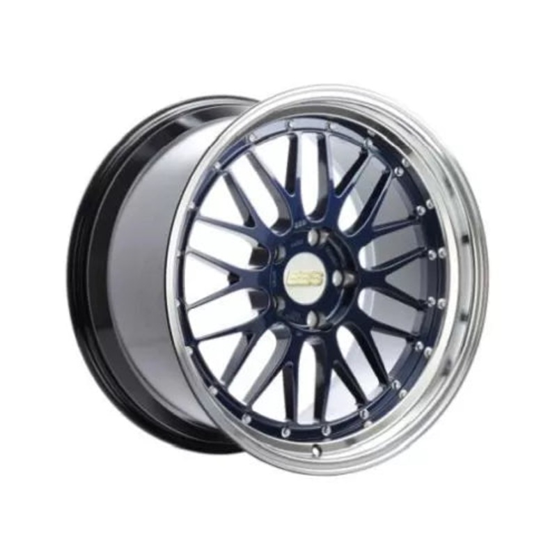 BBS LM-R 20×11 5×120 ET40 Black w/ Blue Metallic Flake / Diamond Cut Lip Wheel 82mm PFS/Clip Require | LM340BB-BKBD