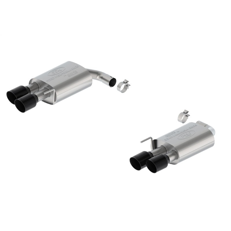 Ford Racing 2024 Mustang 2.3L Touring Non-Active Axle-Back w/GT Valance – Black Tip
