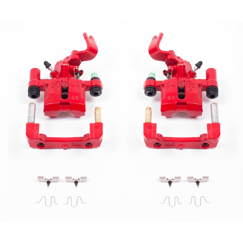 Power Stop 90-93 Mazda Miata Rear Red Calipers w/Brackets – Pair
