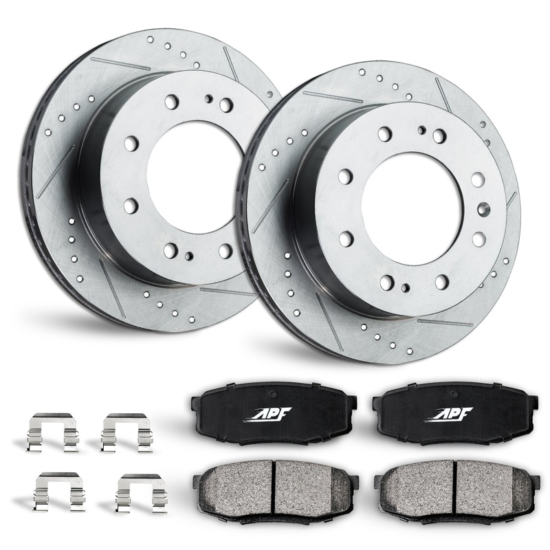 APF Front Brake Kit Rotors and Pads for GMC Sierra 2500 HD 2001-2010