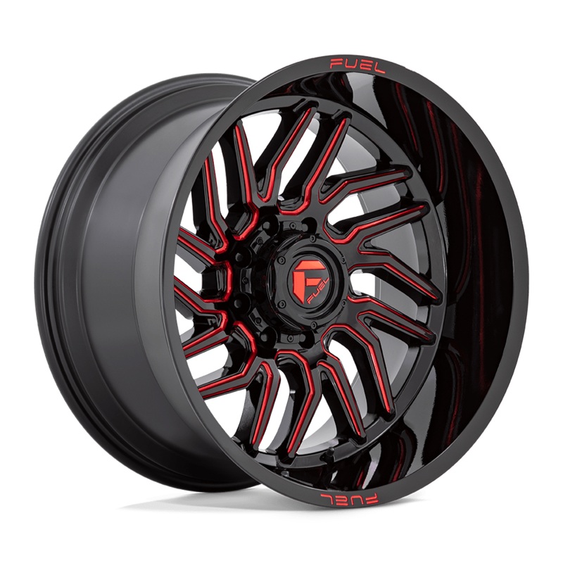 Fuel Wheels D808 Hurricane 20″ 8×180 Gloss Black Milled Red Tint