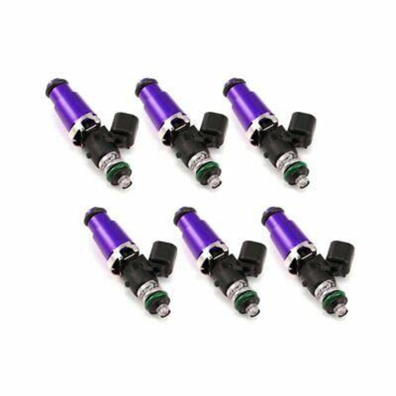 Injector Dynamics ID1050x, for Supra Turbo 1993-1998 / 2JZ-GTE applications. Currently top fed. 14mm (purple) top. Set of 6.