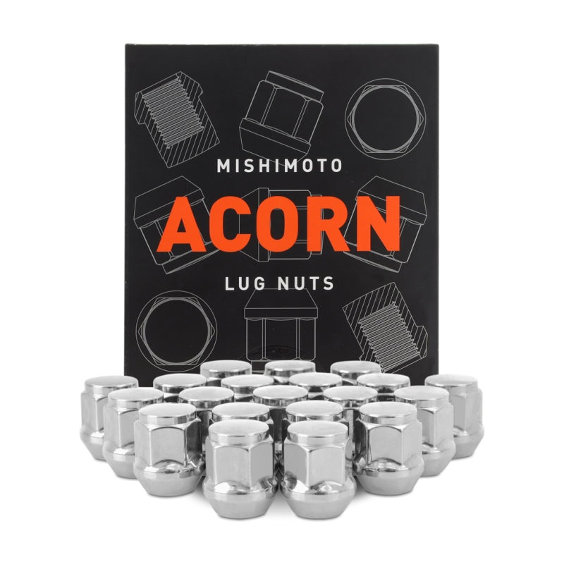 Mishimoto Steel Acorn Lug Nuts M12 x 1.5 – 20pc Set – Chrome