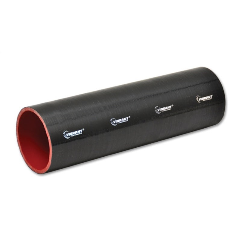 Vibrant 4 Ply Reinforced Silicone Straight Hose Coupling – 2.25in I.D. x 12in long (BLACK)
