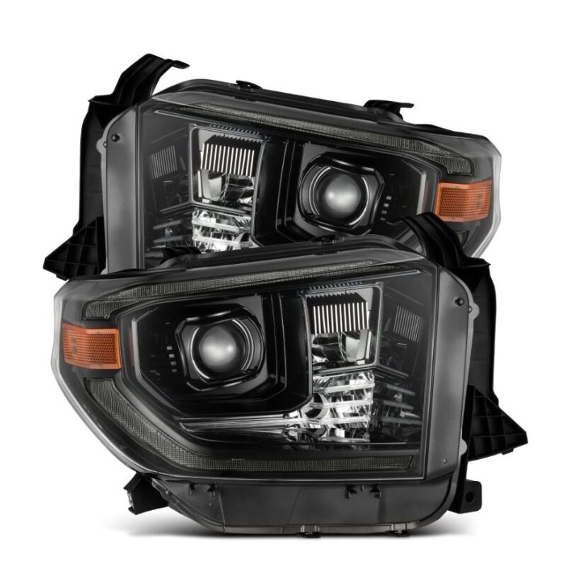 AlphaRex 14-21 Toyota Tundra PRO-Series Projector Headlights Black w/Seq. Sig. + DRL