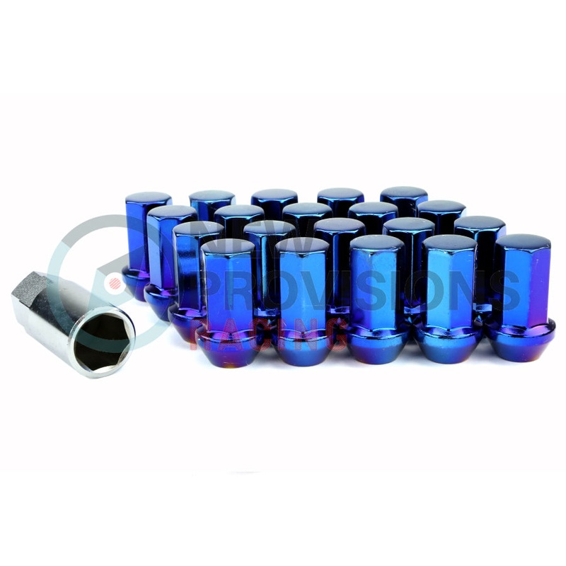Project Kics M12x1.25 Blue Titanium Closed End Lug Nuts